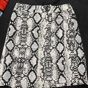 Snake print skirt